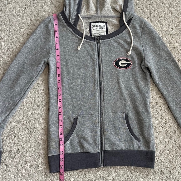 Univ. of Georgia Colosseum Athletics Lady's Gray Full Zip Hoodie Med College NWT - Picture 13 of 14